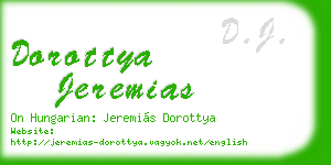dorottya jeremias business card